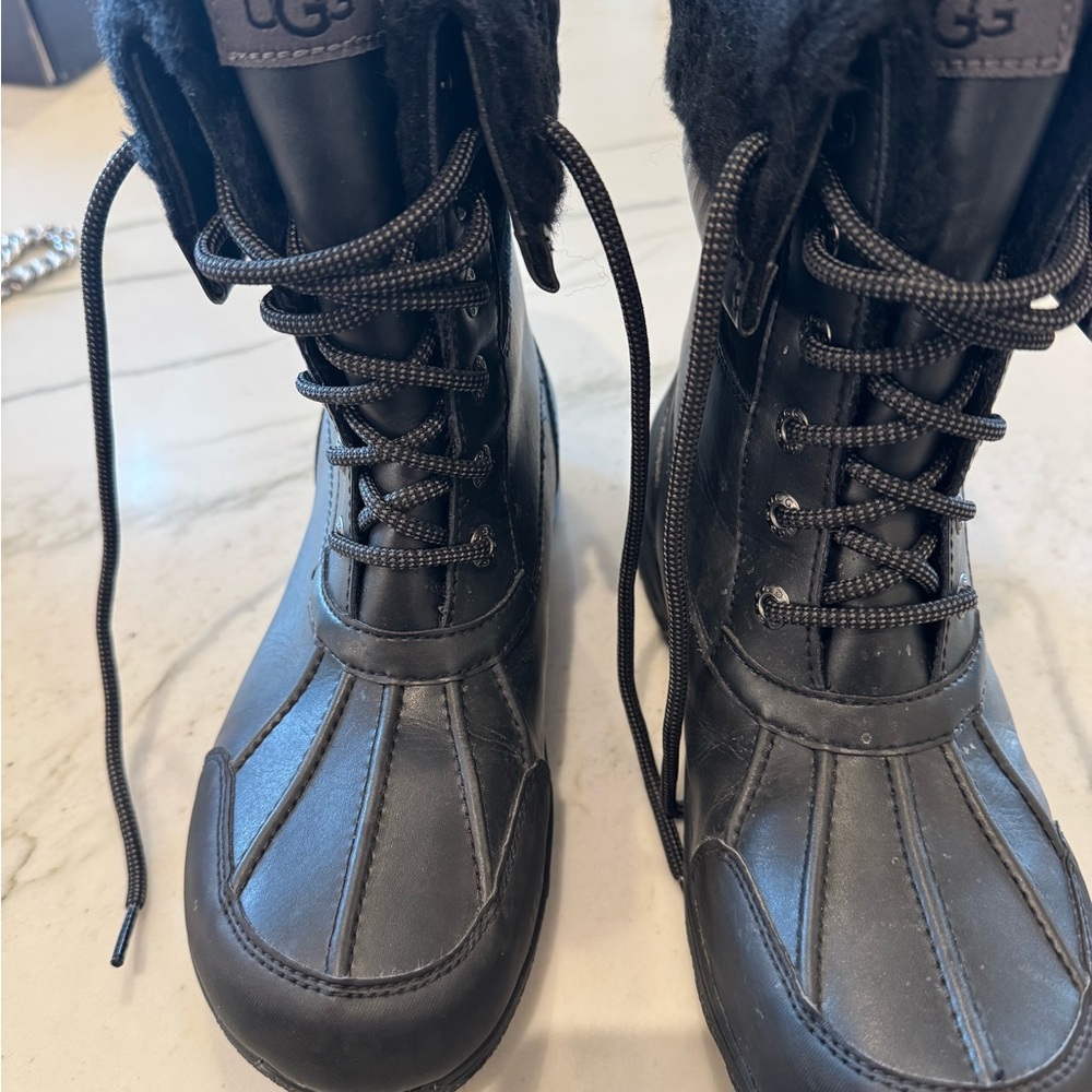 UGG Black Lace-Up Boots